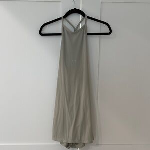 SET Active Sage Halter Cross-Back Mini Dress